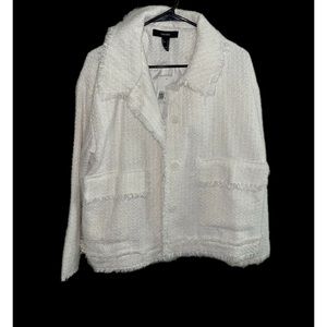 Women’s Tweed White Jacket - Forever 21